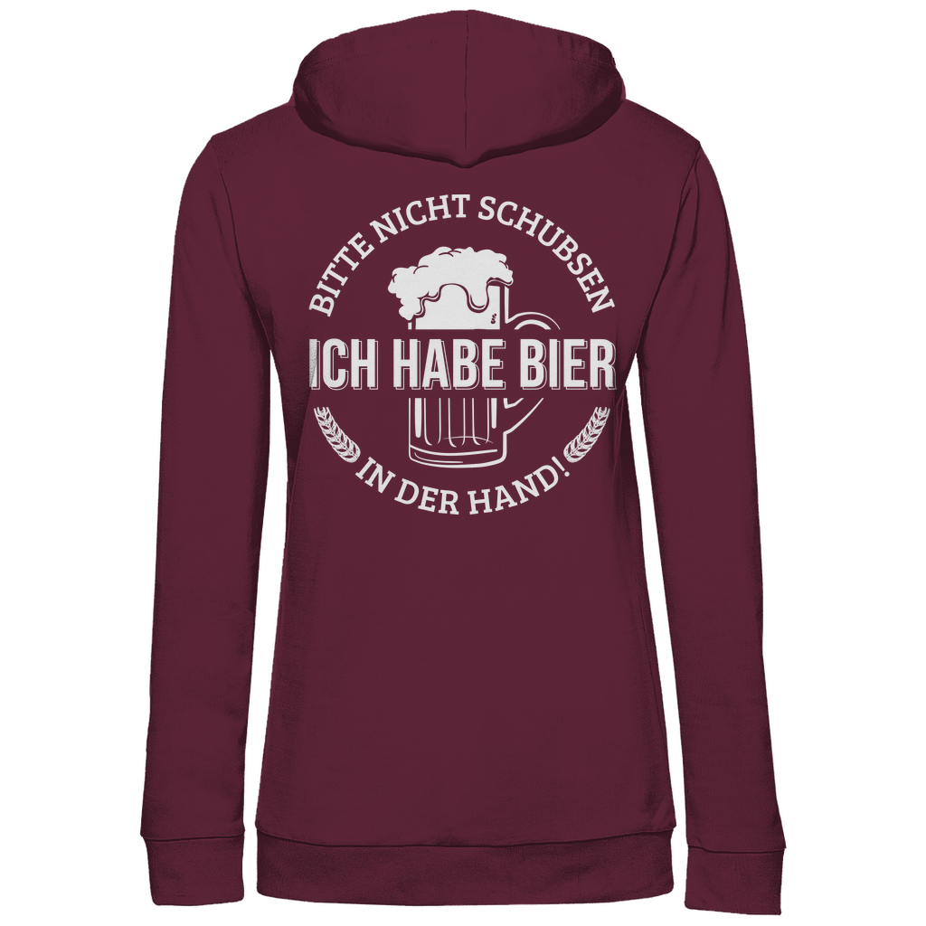 Bitte nicht schubsen - Damen Hoodie Wine