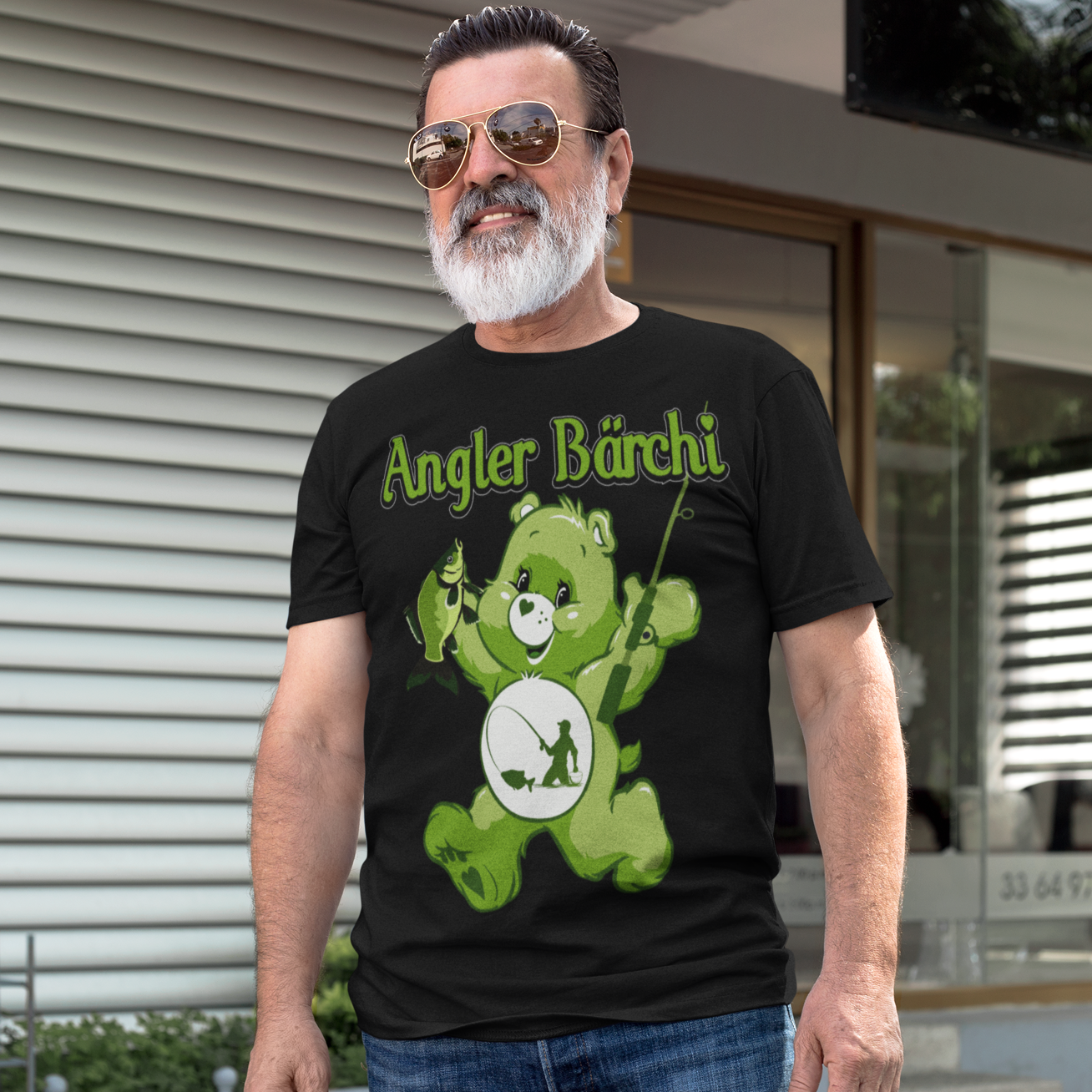 Angler Bärchi - Glücksbärchi - Herren Shirt