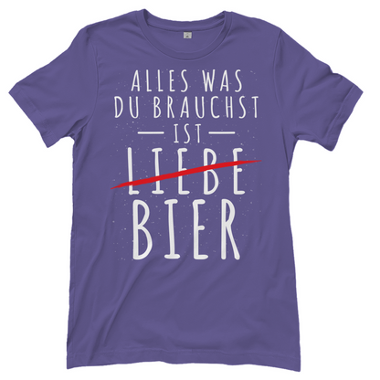 Alles was du brauchst ist Bier - Damenshirt Millennial Lilac