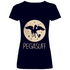 Mond Prinzessin - Pegasuff - V-Neck Damenshirt Deep Navy