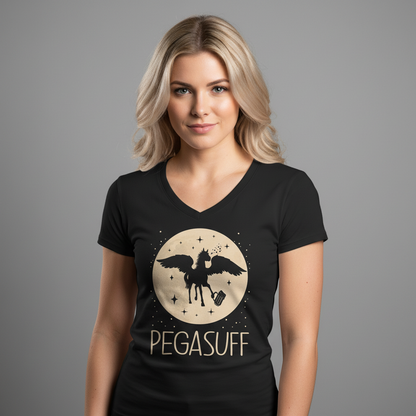 Mond Prinzessin - Pegasuff - V-Neck Damenshirt