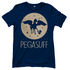 Navy Damenshirt mit PEGASUFF Mond Prinzessin Parodie Pegasus und Sternenhimmel, Frontansicht