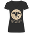 Mond Prinzessin - Pegasuff - V-Neck Damenshirt Black