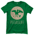 Kelly Green Damen Shirt mit Pegasus Fabelwesen Pegasuff Design Mond und Bierkrug, Frontansicht
