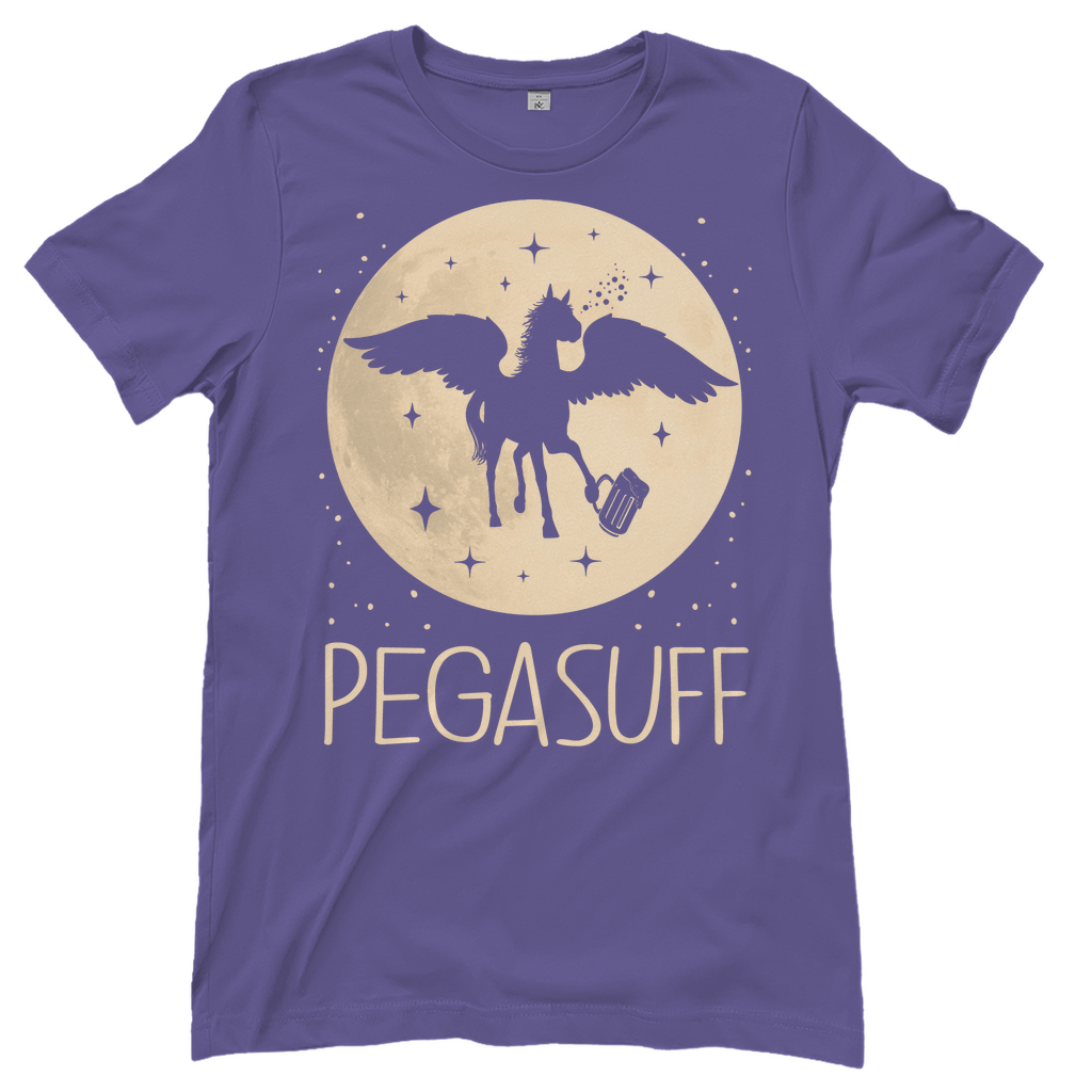 Millennial Lilac Pegasus Party Shirt Pegasuff für Damen Mädelsabend witzig, Frontansicht