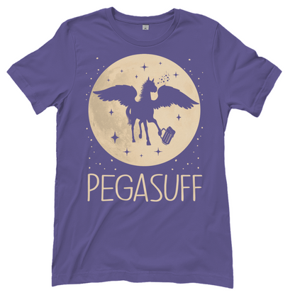 Millennial Lilac Pegasus Party Shirt Pegasuff für Damen Mädelsabend witzig, Frontansicht