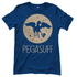 Royal Blue T-Shirt Frauen mit Pegasus Sauf Shirt Design Fantasy Pegasuff Motiv, Frontansicht