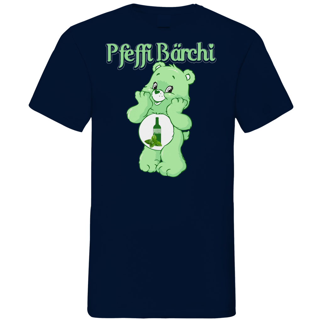 Pfeffi Bärchi - Glücksbärchi - Herren V-Neck Shirt Navy