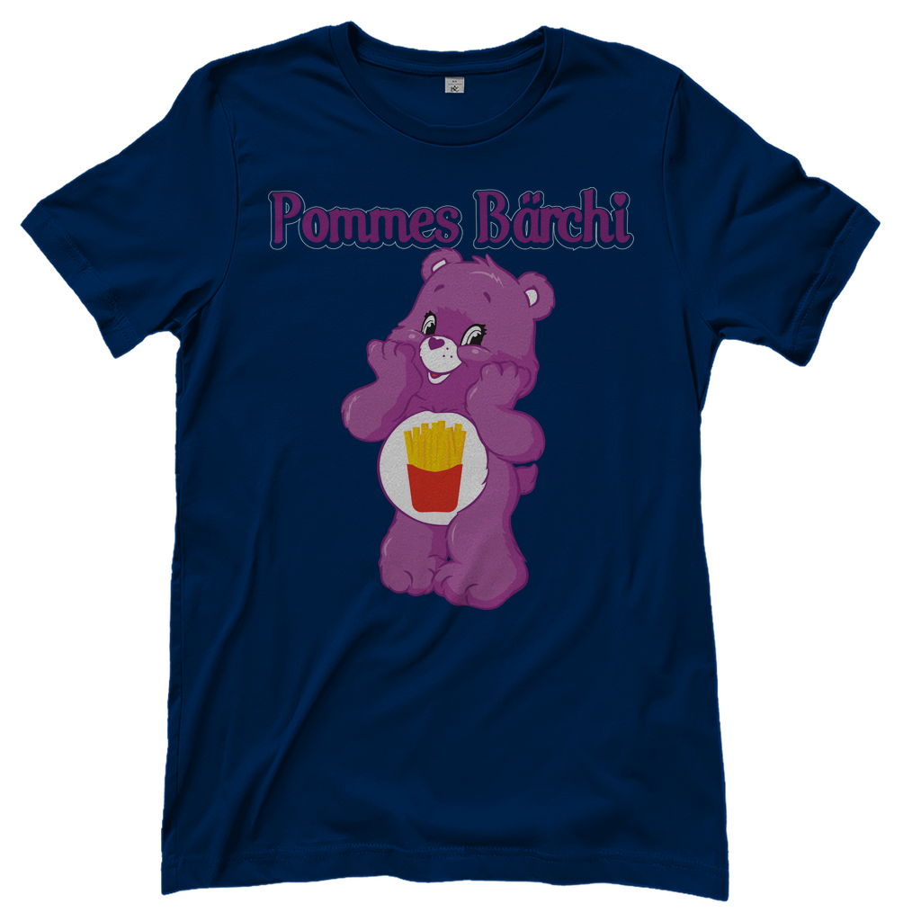 Pommes Bärchi - Glücksbärchi - Damenshirt Navy