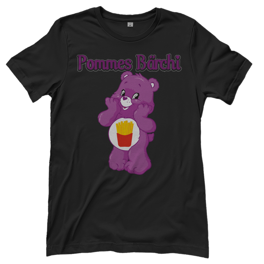 Pommes Bärchi - Glücksbärchi - Damenshirt Black