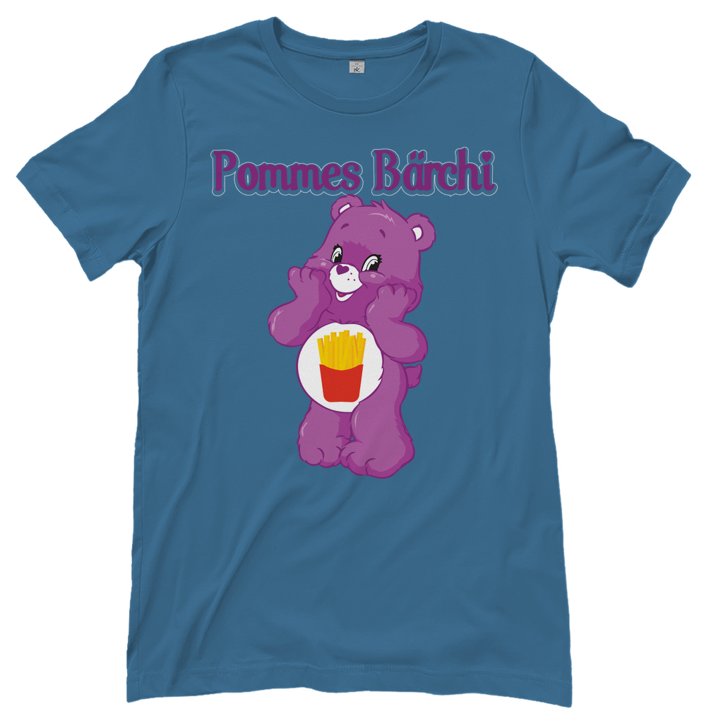 Pommes Bärchi - Glücksbärchi - Damenshirt Stone Blue