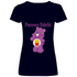 Pommes Bärchi - Glücksbärchi - V-Neck Damenshirt Deep Navy