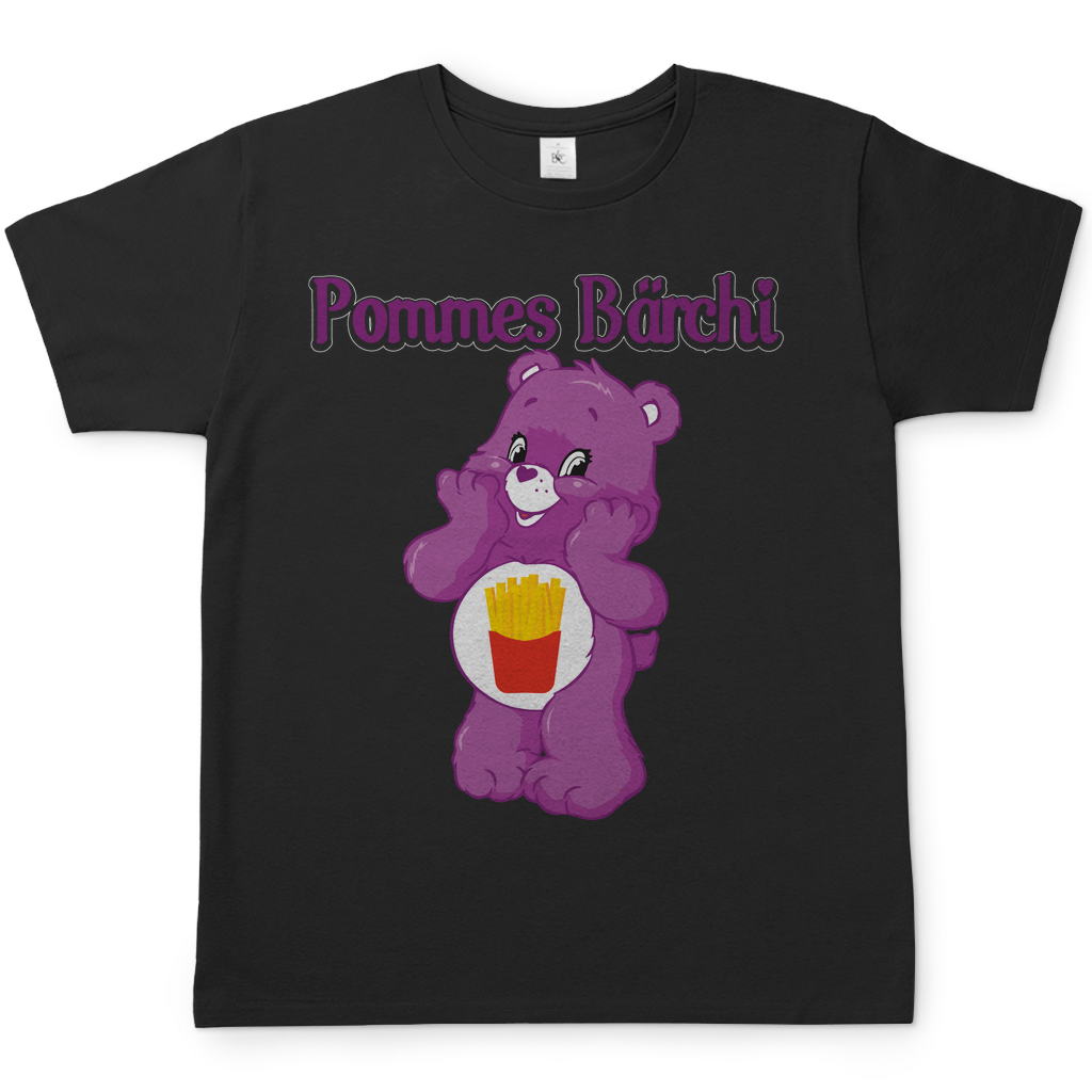 Pommes Bärchi - Glücksbärchi - Herren Shirt Black