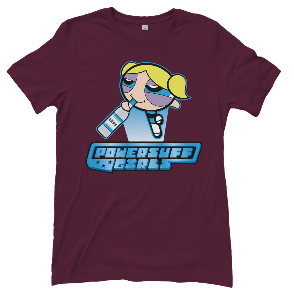 Bubbles Powersuff Powerpuff Girls - Damenshirt Burgundy