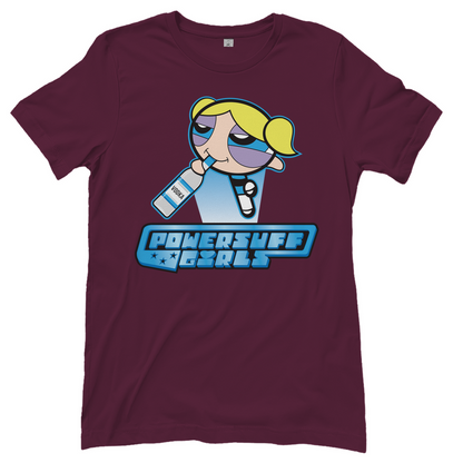 Bubbles Powersuff Powerpuff Girls - Damenshirt Burgundy