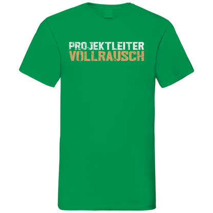 Projektleiter Vollrausch - Herren V-Neck Shirt Kelly Green