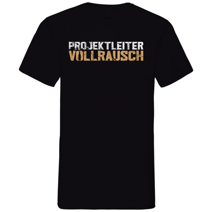 Projektleiter Vollrausch - Herren V-Neck Shirt Black
