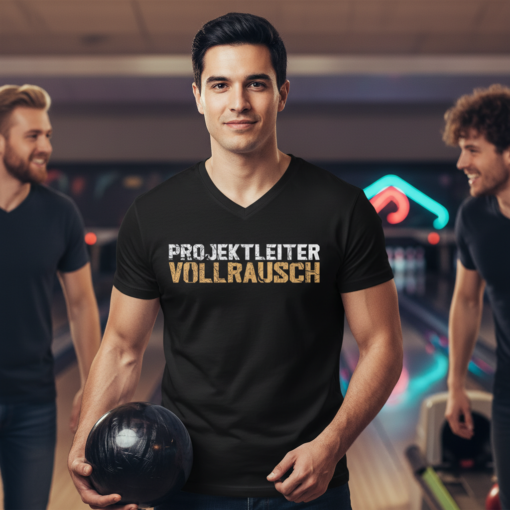 Projektleiter Vollrausch - Herren V-Neck Shirt