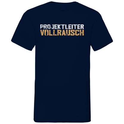 Projektleiter Vollrausch - Herren V-Neck Shirt Navy