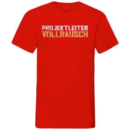 Projektleiter Vollrausch - Herren V-Neck Shirt Red