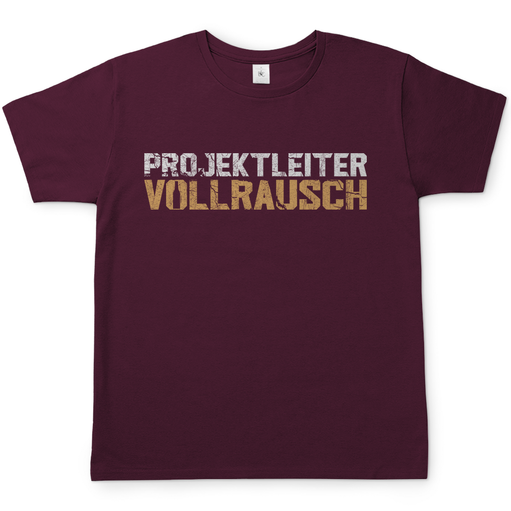 Projektleiter Vollrausch - Herren Shirt Burgundy
