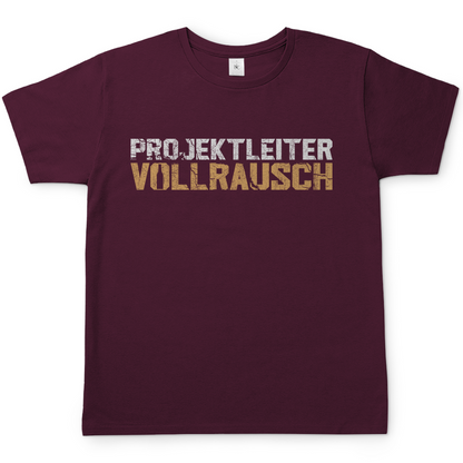 Projektleiter Vollrausch - Herren Shirt Burgundy