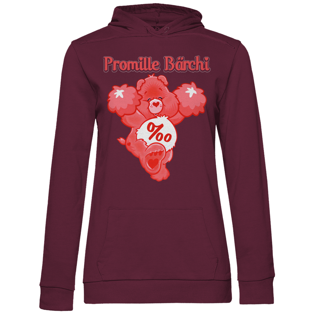 Promille Bärchi - Glücksbärchi - Damen Hoodie Wine