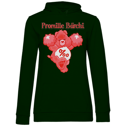 Promille Bärchi - Glücksbärchi - Damen Hoodie Forest Green