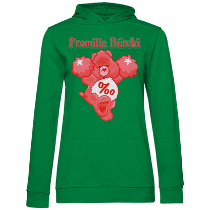 Promille Bärchi - Glücksbärchi - Damen Hoodie Kelly Green