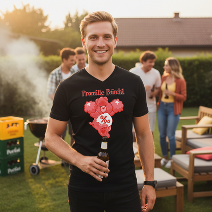 Promille Bärchi - Glücksbärchi - Herren V-Neck Shirt