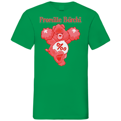 Promille Bärchi - Glücksbärchi - Herren V-Neck Shirt Kelly Green