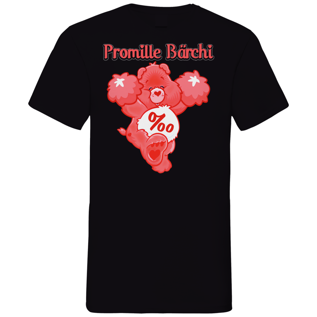 Promille Bärchi - Glücksbärchi - Herren V-Neck Shirt Black