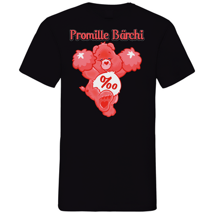 Promille Bärchi - Glücksbärchi - Herren V-Neck Shirt Black