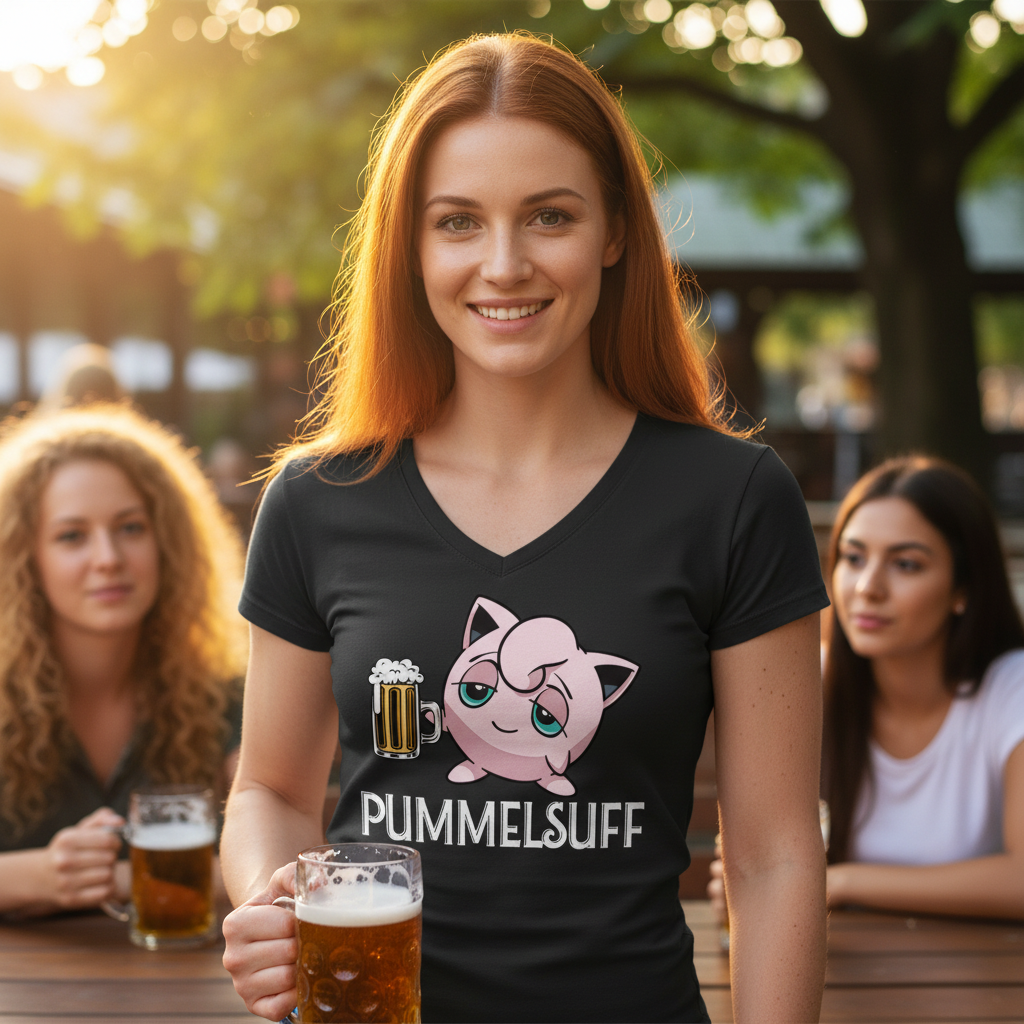 Pummelsuff Pummeluff Pokemon - V-Neck Damenshirt