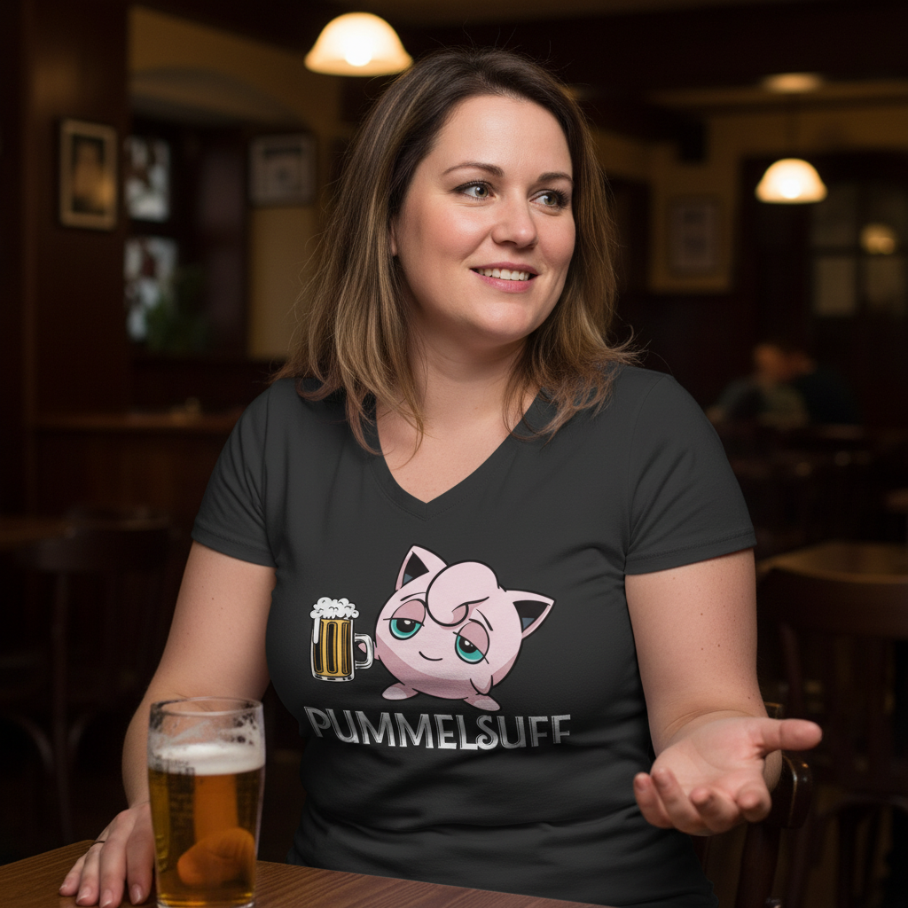 Pummelsuff Pummeluff Pokemon - V-Neck Damenshirt