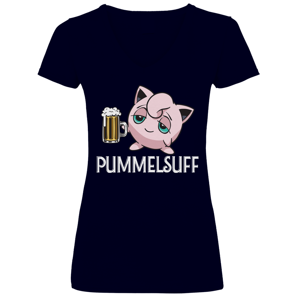 Pummelsuff Pummeluff Pokemon - V-Neck Damenshirt Deep Navy