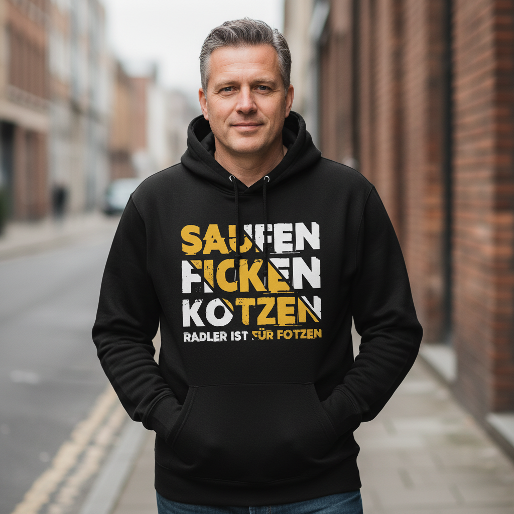 Saufen Ficken Kotzen Radler ist für Fotzen - Unisex Hoodie