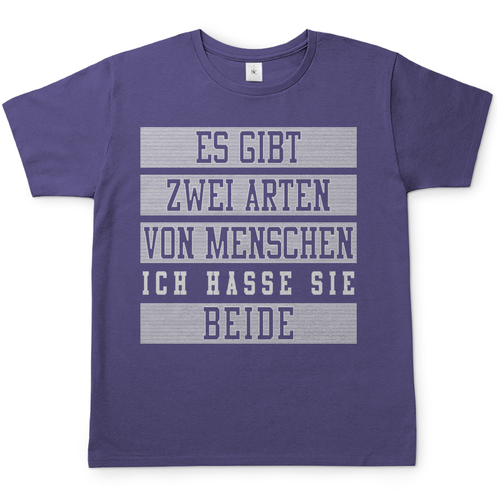 Es gibt zwei Arten von Menschen ich hasse sie beide - Herren Shirt Millennial Lilac
