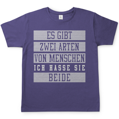 Es gibt zwei Arten von Menschen ich hasse sie beide - Herren Shirt Millennial Lilac