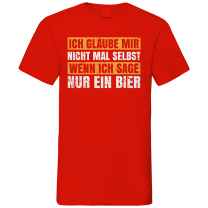 Ich glaube mir nicht mal selbst - Herren V-Neck Shirt Red