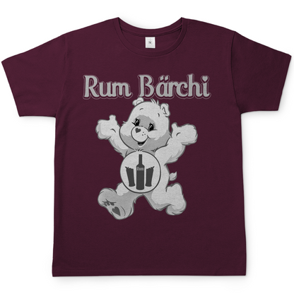 Burgundy Herren Shirt mit Rum Bärchi Karibik Spirituosen Aufdruck, Frontansicht