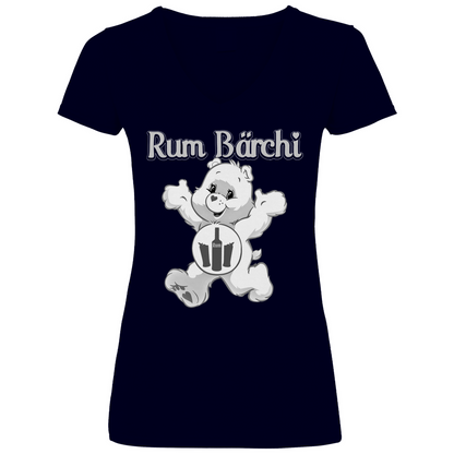 Rum Bärchi - Glücksbärchi - V-Neck Damenshirt Deep Navy