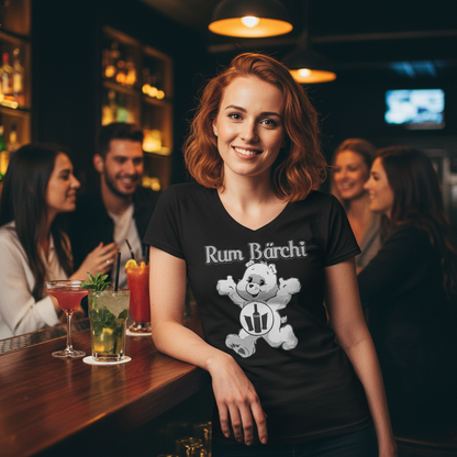 Rum Bärchi - Glücksbärchi - V-Neck Damenshirt