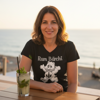 Rum Bärchi - Glücksbärchi - V-Neck Damenshirt