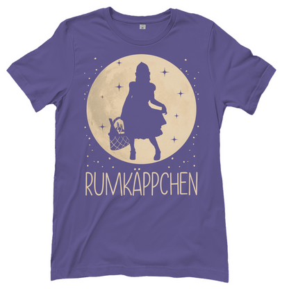Lila Alkohol Shirt mit Rumkäppchen Party-Humor Design für Damen, Frontansicht