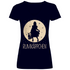 Mond Prinzessin - Rumkäppchen - V-Neck Damenshirt Deep Navy