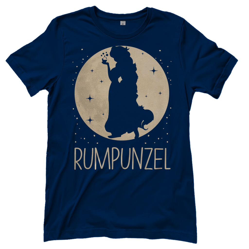Mond Prinzessin - Rumpunzel - Damenshirt Navy