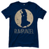Mond Prinzessin - Rumpunzel - Damenshirt Navy