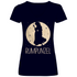 Mond Prinzessin - Rumpunzel - V-Neck Damenshirt Deep Navy