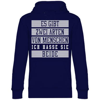 Es gibt zwei Arten von Menschen - Unisex Hoodie Navy Blue